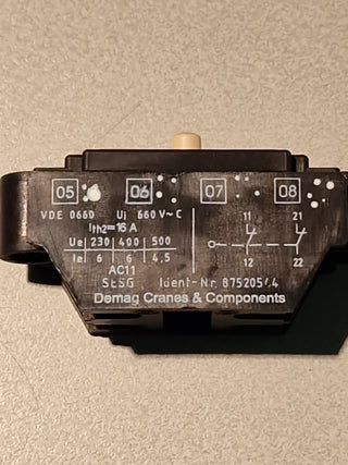Demag 87520544 Schaltelement VDE 0660 SESG Kran Steuerschalter Kontakteblock geb0