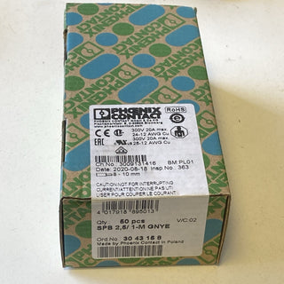 50x Phoenix Contact 3043158 SPB 2,5/ 1-M GNYE Klemmenstecker Grün-Gelb NEU & OVP