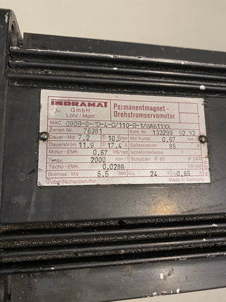 Rexroth Indramat MKD090B-0-PD-4-C/110-B-1/WA611XX AC-Servomotor Gebraucht0