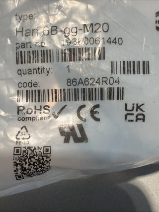 Harting HAN 6B-gg-M20 Tüllengehäuse 19300061440 neu2