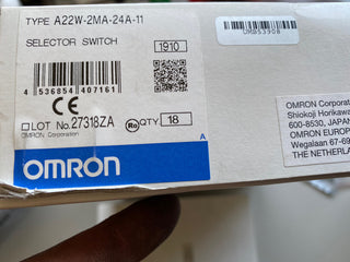 18x OMRON A22W-2MA-24A-11 Wahlschalter | BLAU | 2 Positionen | NEU1
