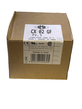 5x ILME CX 02 GF MIXO Buchseneinsatz Modul 100A 1000V 2-polig – NEU & OVP