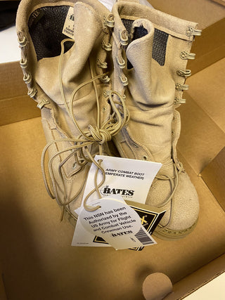 Bates 03-D-0321 US Army Desert Tan Wildleder Segeltuch Schnürung Kampfstiefel 44