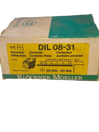 Klöckner Moeller DIL08-31 Universal Hilfsschütz 42V 50Hz / 48V 80Hz NEU OVP0