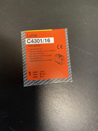 BTicino Luna C4301/16 Leitungsschutzschalter 16A 1P+N Magnetothermisch NEU3