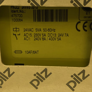 Pilz PNOZ 2 Sicherheitsrelais – 24VAC – Art. 4757001