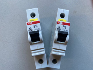 2x ABB S261 C10 Leitungsschutzschalter 1-polig 10A Sicherung 6kA – Gebraucht0