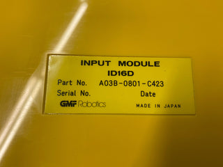 Fanuc/GMF-Robotics  ID16D No:A03B-0801-C423 Input-Module m. Stecker - used -0