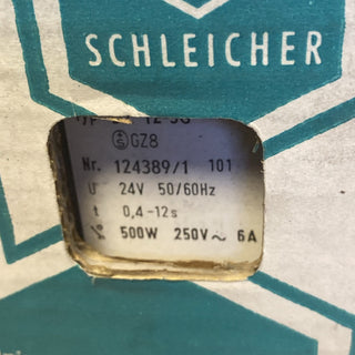 SCHLEICHER DZ 12-SG Zeitrelais 24V 50/60Hz | 2-60s | 6A 500W,einstellbar NEU6
