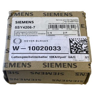 Siemens SENTRON 5SY4206-7 Leitungsschutzschalter C6A 2-polig 10kA – NEU & OVP