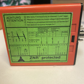 Bircher Zeitrelais TZMP time relay 6A 220V AC 0,1s-10h 176-264V AC Relais3
