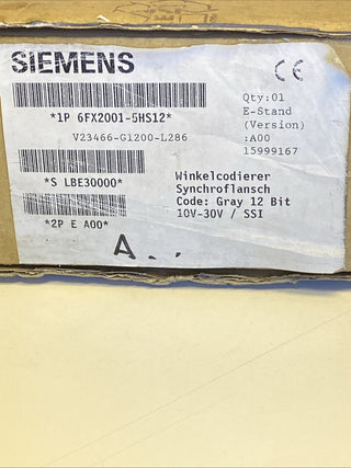 Siemens Absolutwertgeber 6FX2001-5HS12 (Single-Turn, SSI)1