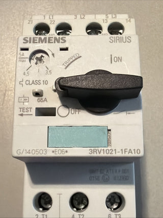 Siemens Leistungsschalter / Circuit Breaker 3RV1021-1FA100