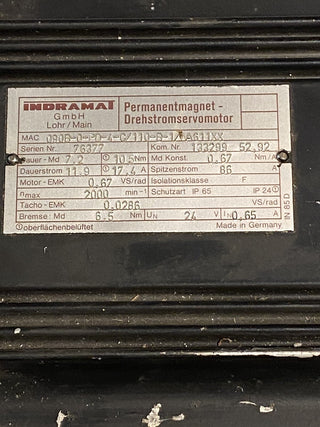 INDRAMAT 090B-0-PD-4-C/110-B-1/WA611XX (SERVOMOTOR) +Stegmann AG 661 22 4096 X2