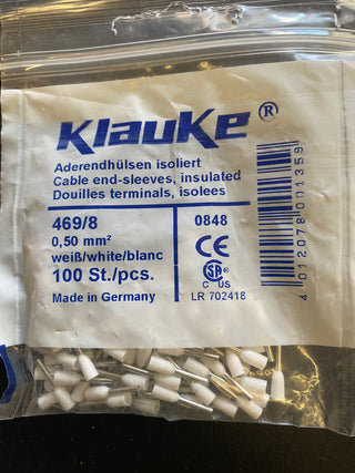 100 Stk Klauke Aderendhülsen 0 5qmm WS 46981