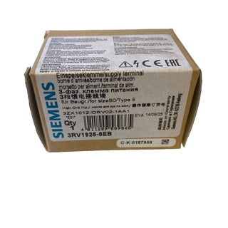 Siemens 3RV1925-5EB 3-Ph.-Einspeiseklemme, für 3Ph.-Sammelschienen für combinat0
