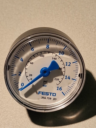 Festo Manometer 0-16 bar MA-50-16-1/4 356759 Druckmessgerät Neu ohne OVP0