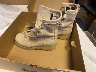 Bates 03-D-0321 US Army Desert Tan Wildleder Segeltuch Schnürung Kampfstiefel 40