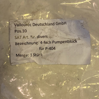 Vailourec 4-fach Pumpenblock für P-40411