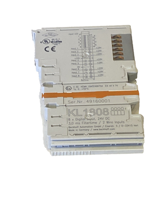 Beckhoff (Imtech) KL1808 (FC1808) Busklemme, 8-Kanal-Digital-Eingang, 24VDC, 3ms0