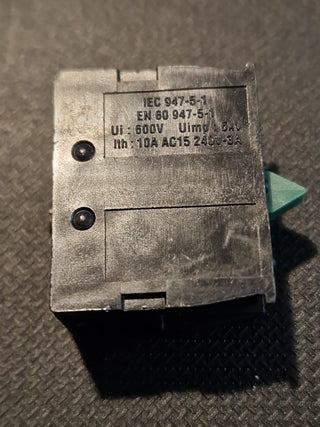 3x Telemecanigue Electric Hilfsschalter Kontaktblock Frontmontage, ZB2BE1011