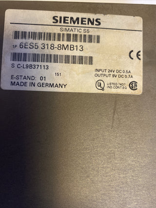 Siemens 6ES5318-8MB13 SIMATIC S5 IM318-B Slave ET200U Profibus2