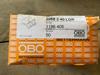 50X 2058 2 40 LGR, Doppelwanne 34-40mm, PP, lichtgrau, RAL 70351