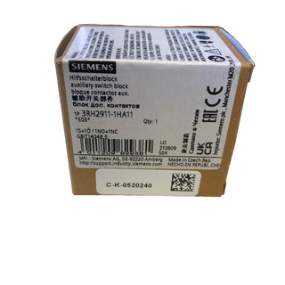 Siemens SIRIUS Hilfsschalterblock 3RH2911-1HA11 – NEU & OVP0