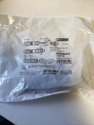 Phoenix Contact SACC-M12MS-4SC M (Art.-Nr. 1513716) M12-Stecker 4-polig – NEU & 