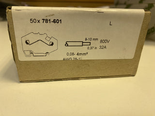 01406916 WAGO 781-601 DURCHGANGSKLEMME 4Q 50stück3