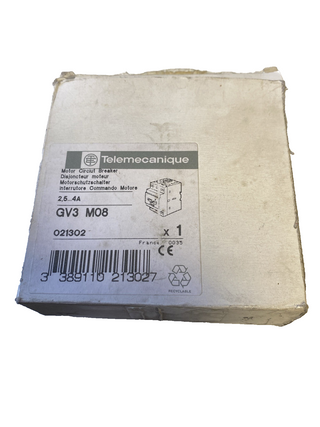 Schneider Electric GV3M08 Motorschutzschalter 2,5 - 4,0 A (Telemecanique) – Neu0