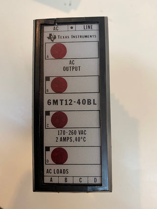 Texas Instruments 6MT12-40BL Output Module | 170-260V AC | PLC Ersatzteil0