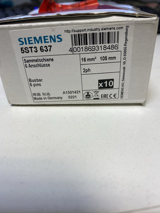 9x Siemens Stiftsammelschiene 5ST36370