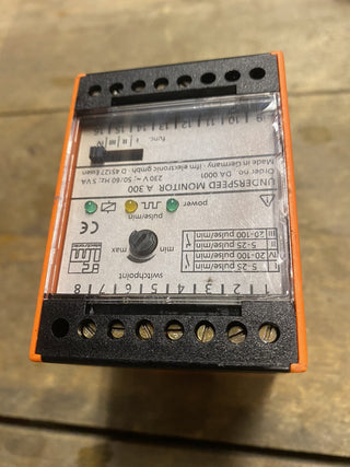 IFM ELECTRONIC UNDERSPEED MONITOR A3000