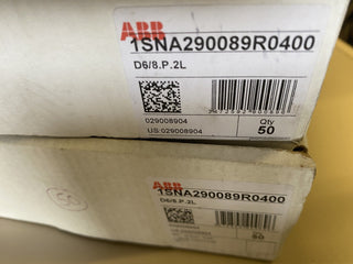 50x ABB D6/8.P.2L Erdungsklemmenblock (1SNA290089R0400) Grün-Gelb1