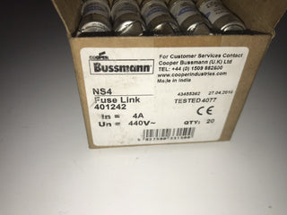 20x Eaton Bussmann NS4 Sicherungen – 4A 440VAC BS88 – NEU & OVP2