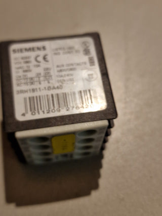 Siemens 3RH1911-1GA40 Hilfsschalterblock Hilfsschütz S00-S124NO4-polig Gebraucht4