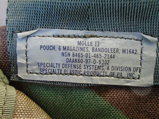 6 MAG MOLLE II Bandoleer Woodland 8465-01-465-2144 - MEGOHA-ARMY