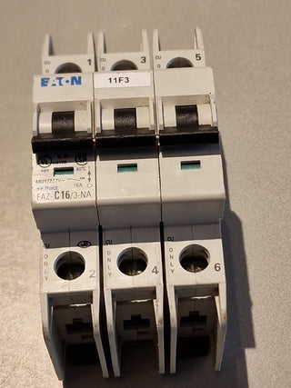 Eaton FAZ-C16/3-NA Leitungsschutzschalter (3-polig, 16A, C-Charakteristik) – Geb0
