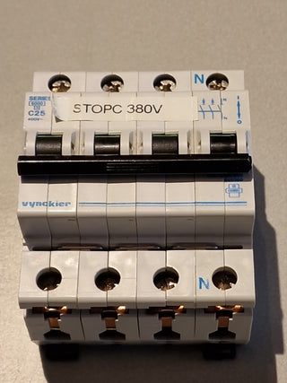 Vynckier Series E C25 400V~ Sicherung Leitungsschutzschalter Sicherungsautomat#30