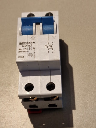 Leitungsschutzschalter Schrack SD-92 2P 16A / # 30