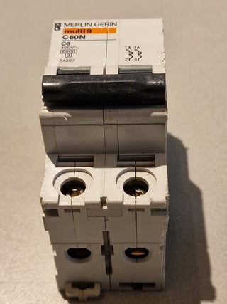 Merlin Gerin Multi 9 C60N Leitungsschutzschalter | C6A 2P | 24267 | Gebraucht0