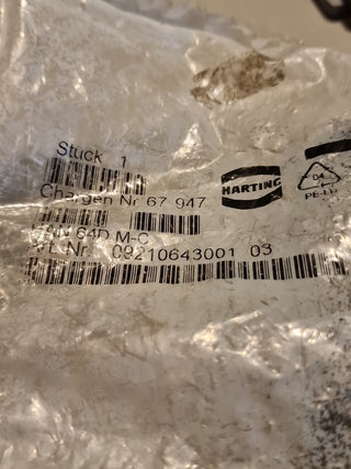 5x Harting Han 64D Stifteinsatz Stecker gerade 64 Kontakte Han D–Neu ohne OVP0