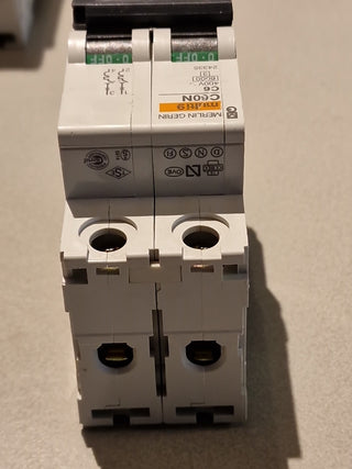 Merlin Gerin C60N Leitungsschutzschalter | 2P 6A C-Charakteristik | Multi 9 - 242