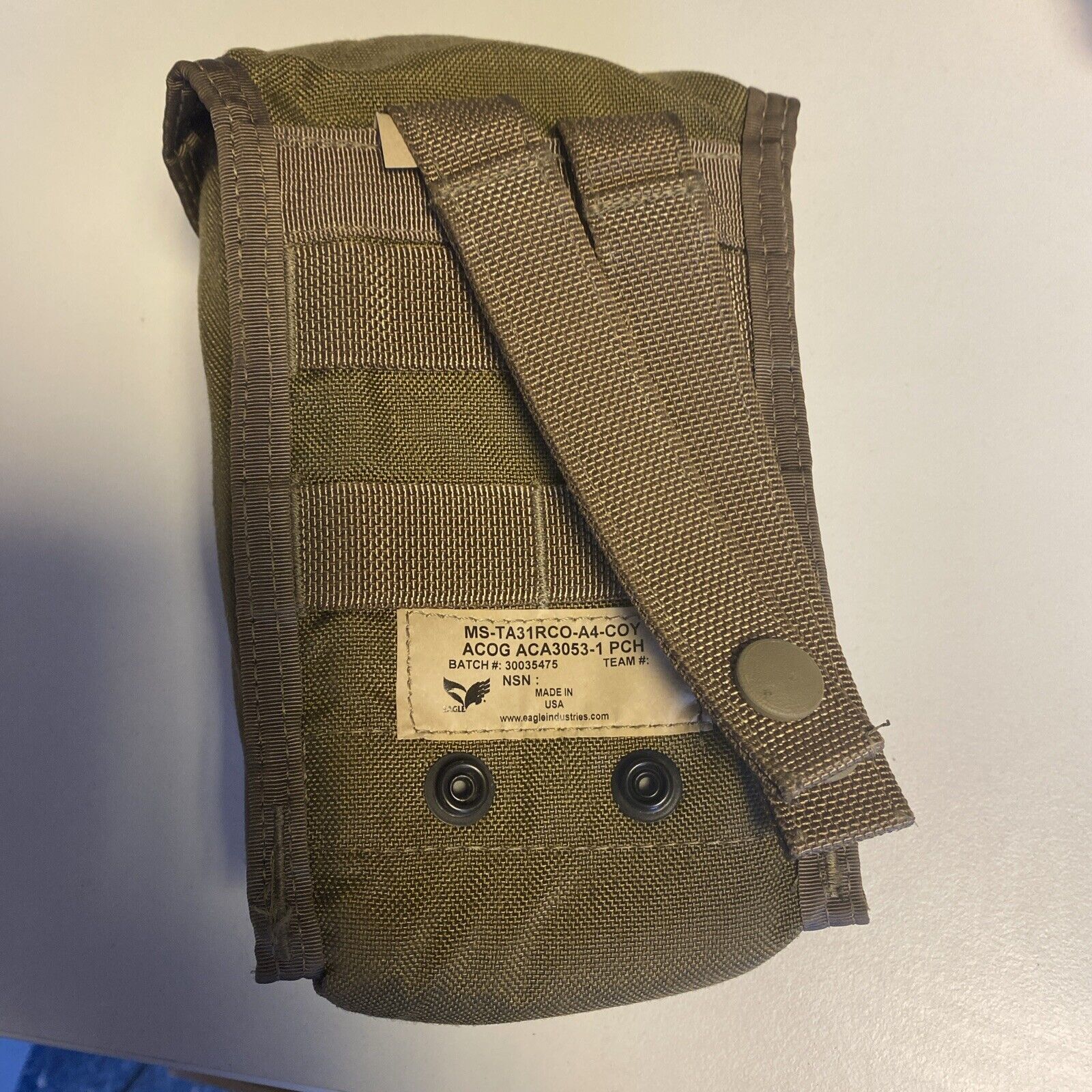 Sac Optique Rembourré Eagle Industries MOLLE Coyote - Neuf, Pour Viseur TA31RCO, Origine USA