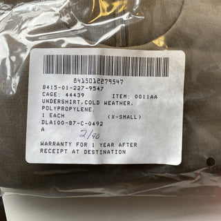 MILITARY POLYPRO Thermal Unterhemd mit 1/4 Reißverschluss - Feder - Gr. X Small2