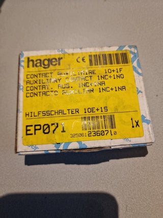 Hager EP071 Hilfsschalter / Hilfskontakt (1S + 1Ö) – Neuwertig/OVP1