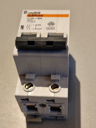 Gardix Multi 9 7-11206 Nr.06-U 6A Leistungsschalter U6A 3kA 2-polig#30