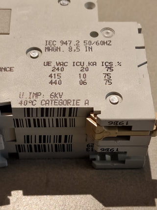 Merlin Gerin C60N Leitungsschutzschalter | 2P 6A C-Charakteristik | Multi 9 - 245
